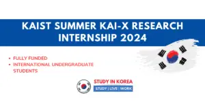 KAIST SUMMER KAI-X RESEARCH INTERNSHIP