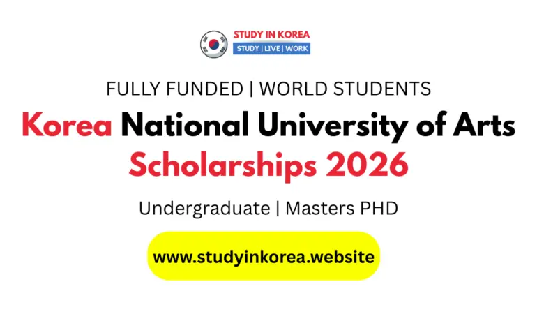 Korea National University of Arts Scholarships 2026