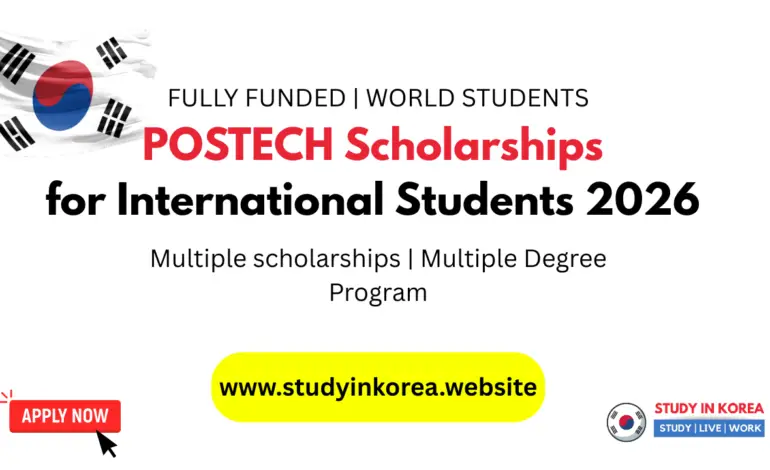 POSTECH Scholarships for International Students 2026