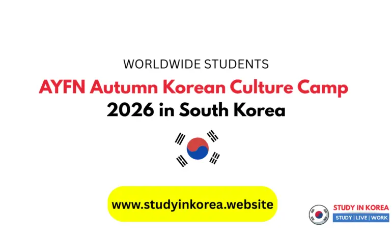 AYFN Autumn Korean Culture Camp 2026 in South Korea