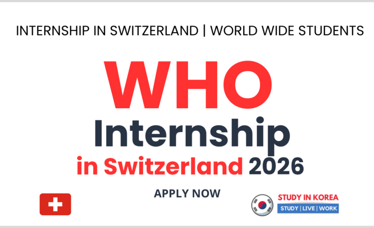 WHO Internship in Switzerland 2026