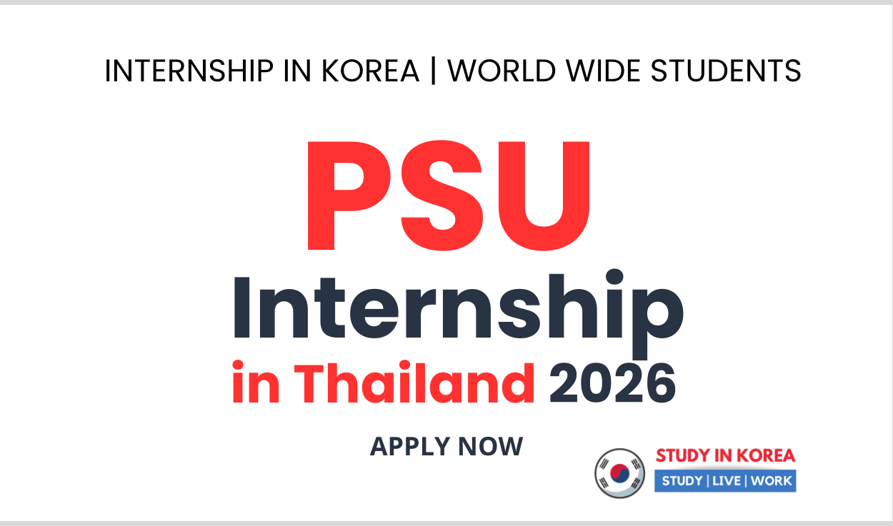 PSU International Internship 2026 | Fully Funded Internship in Thailand