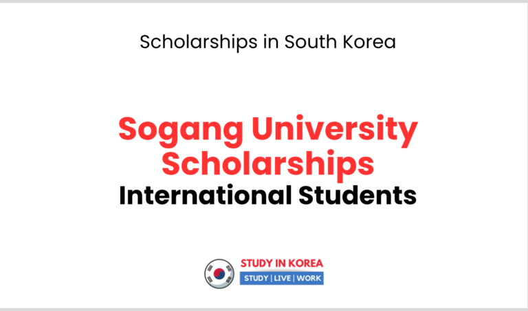 Sogang university scholarships