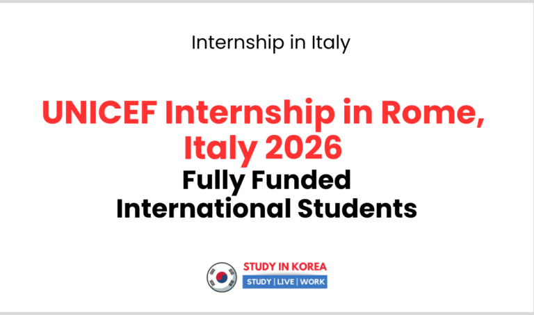 UNICEF Internship in Rome, Italy 2026